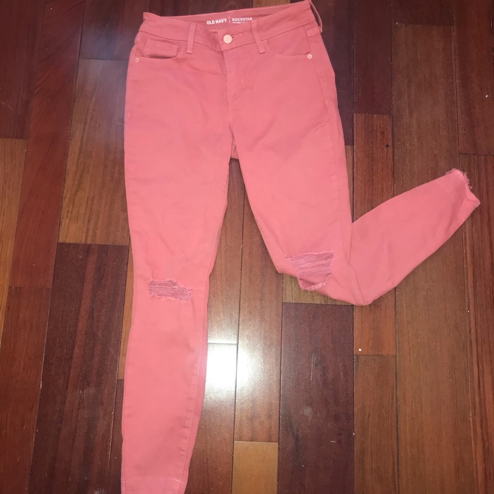 Coral jeans